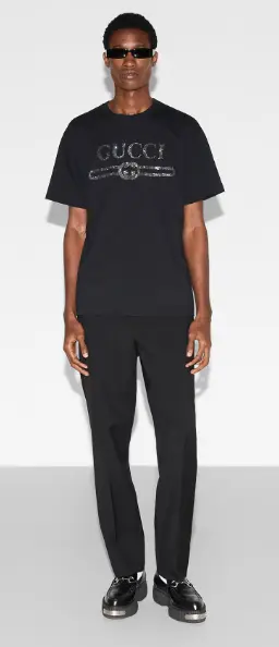 Gucci T-shirt en jersey de coton brodé